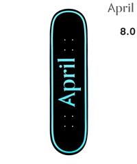 APRIL エープリル OG LOGO PINK WHITE, BLACK BLUE スケートボード デッキ 8~8.12 初心者 おすすめ(BK/BL-8inch)