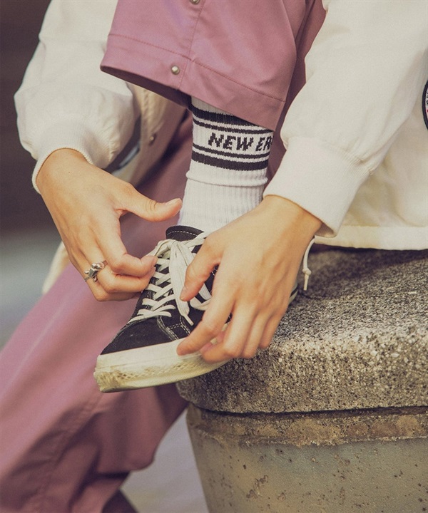 NEW ERA ニューエラ ソックス 靴下 ロゴ クルー丈 SOCKS CREW 3足セット ライン 14518179