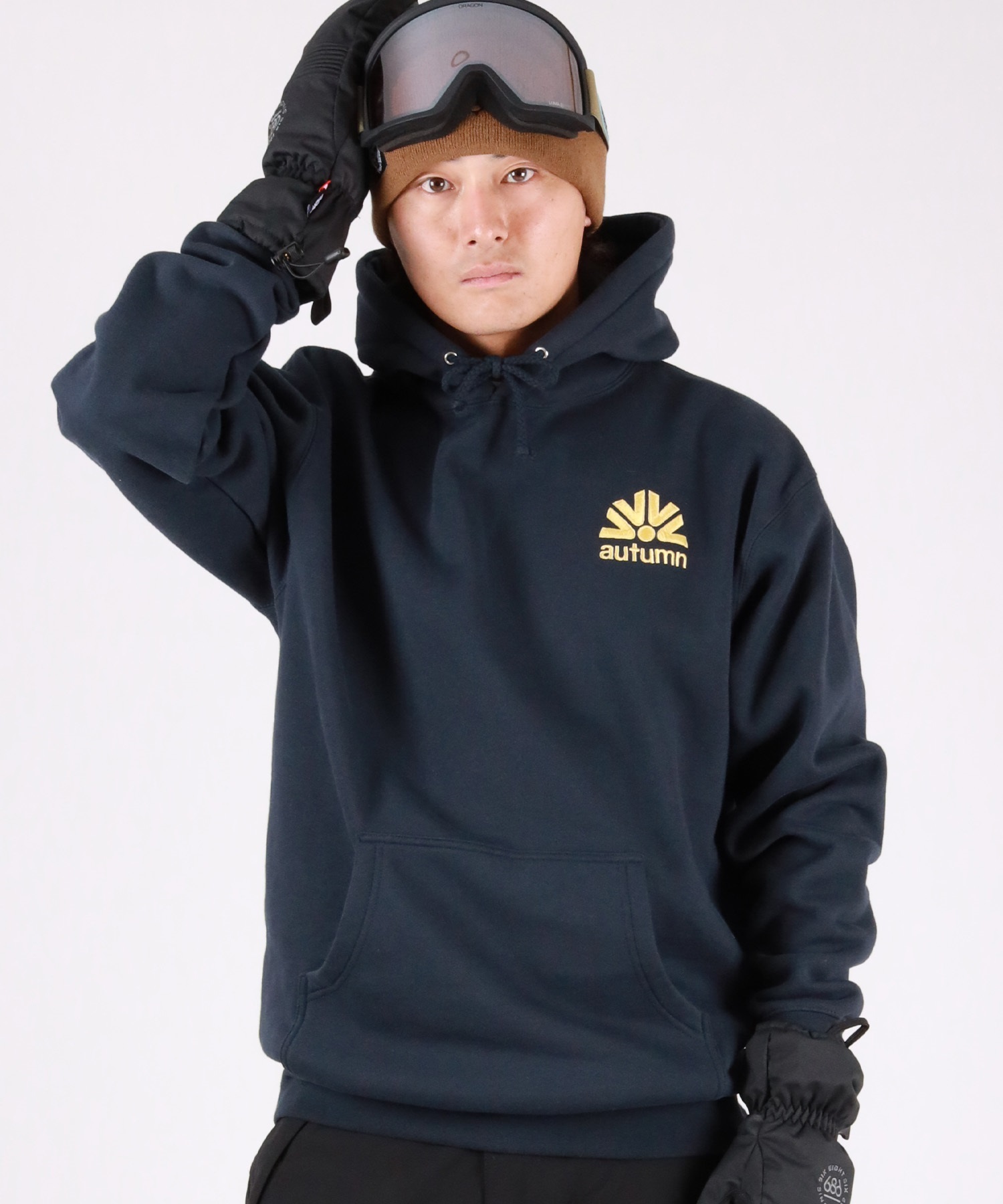AUTUMN オータム ICON HOODIE スノーボード ウェア インナーウェア ユニセックス ムラサキスポーツ 25-26モデル MM D25【2526】(NAVY-S)