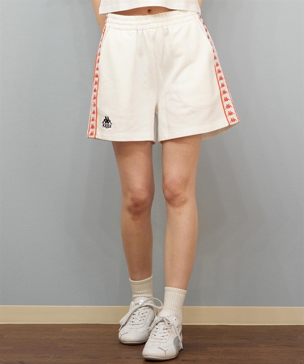 Kappa カッパ ハーフパンツ ショートパンツ レディース テープロゴ セットアップ対応 215934