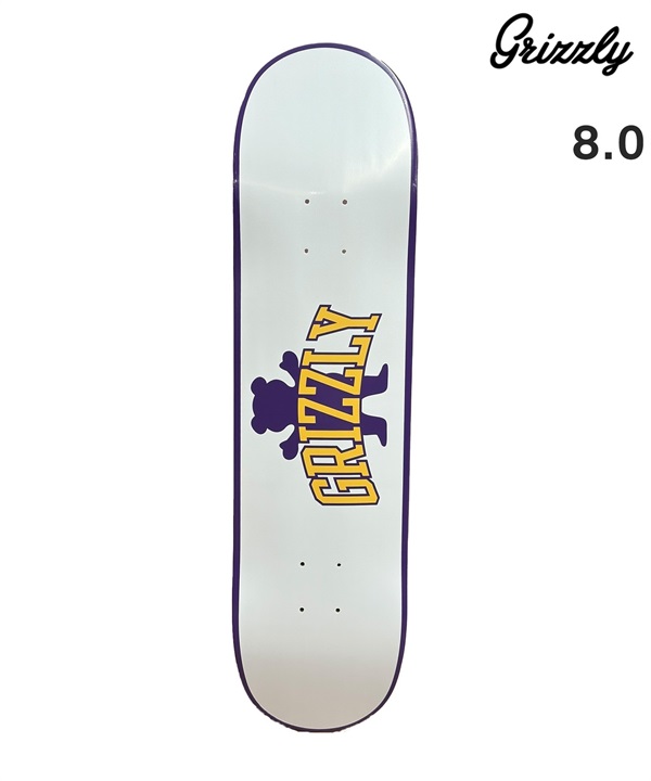 GRIZZLY グリズリー スケートボード デッキ 8.0 inch STAAMP BEAR  ムラサキスポーツ