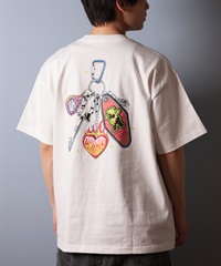 GRIZZLY グリズリー 半袖 Tシャツ メンズ バックプリント KEYS OPEN