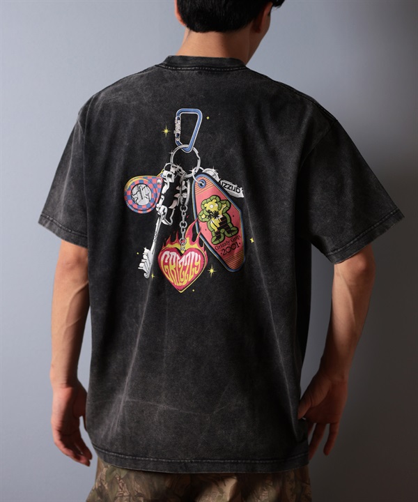 GRIZZLY グリズリー 半袖 Tシャツ メンズ バックプリント KEYS OPEN DOORS G25SS1404 ムラサキスポーツ限定