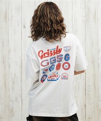 GRIZZLY グリズリー 半袖 Tシャツ レディース バックプリント オーバーサイズ G25SS1431(WHT-M)