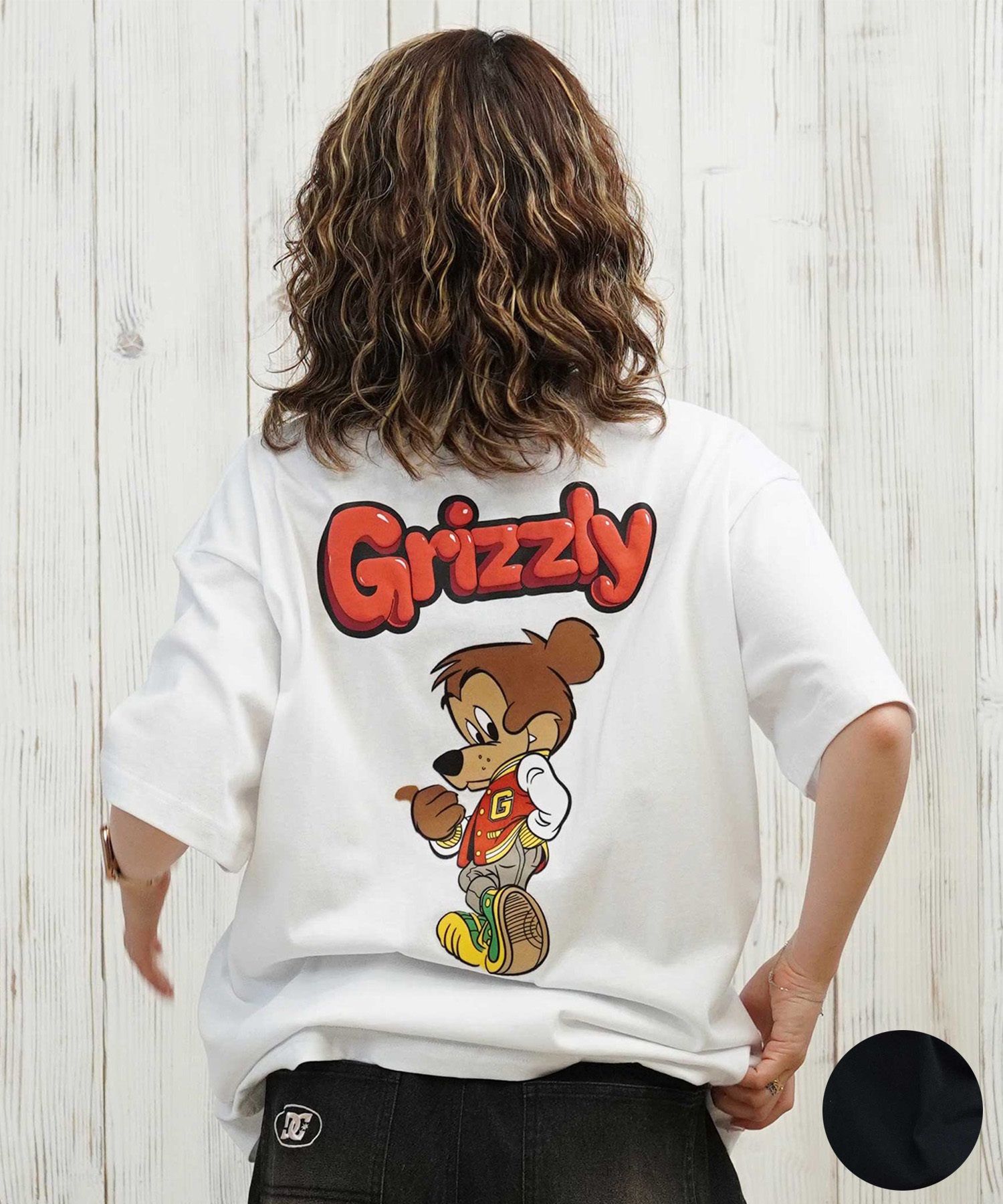 GRIZZLY グリズリー 半袖 Tシャツ レディース バックプリント オーバー