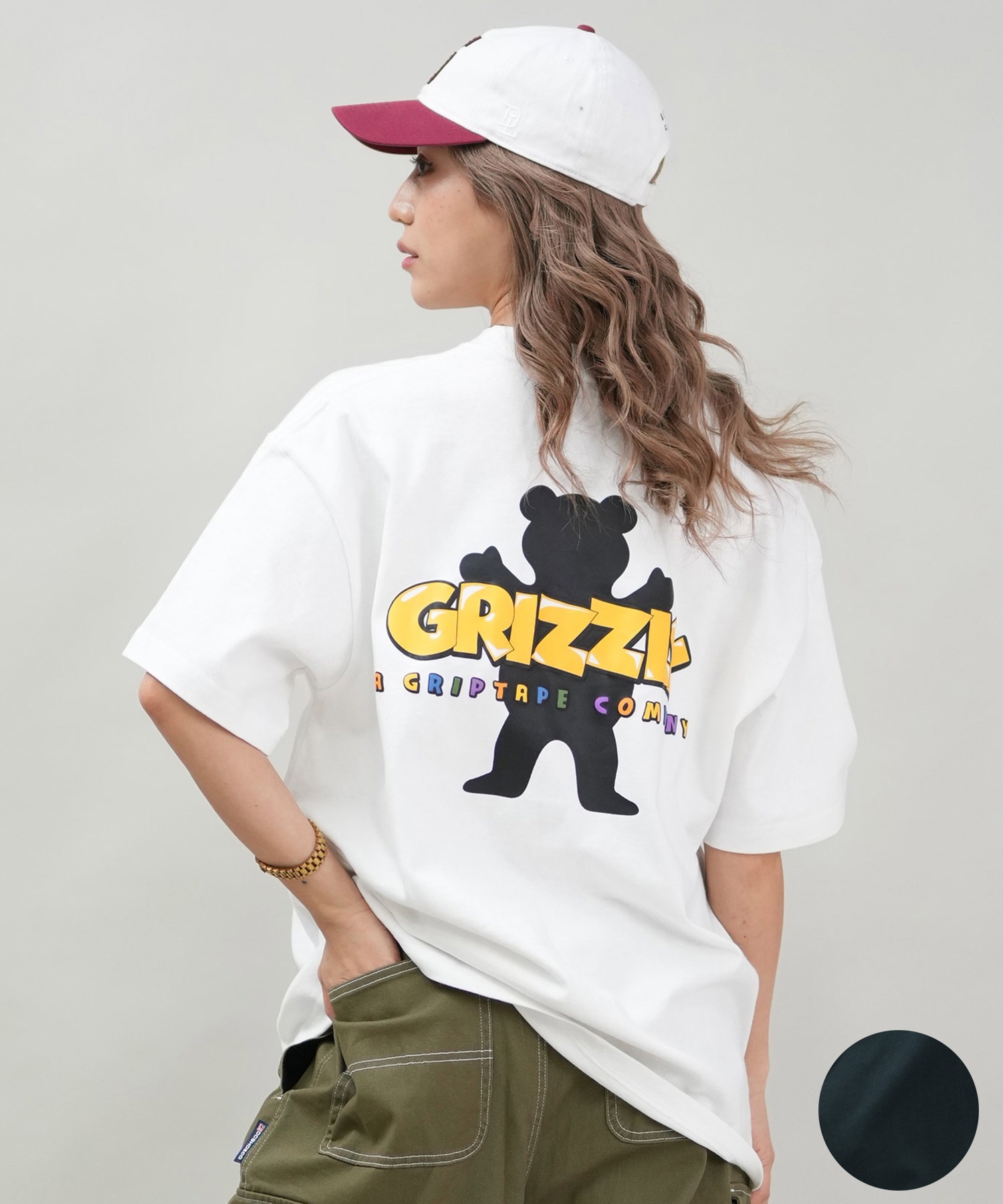 GRIZZLY グリズリー 半袖 Tシャツ レディース バックプリント