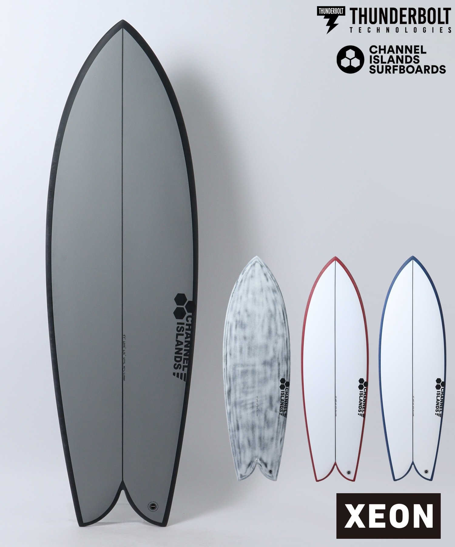 Thunderbolt サンダーボルト×CHANNEL ISLANDS チャネルアイランズ CI FISH シーアイフィッシュ XEON ジオンカーボン サーフボード ショートボード