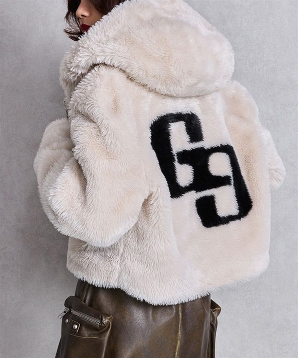 GYDA ジェイダ アウター ジャケット レディース GG エコファー ショート フード コート 072550004501