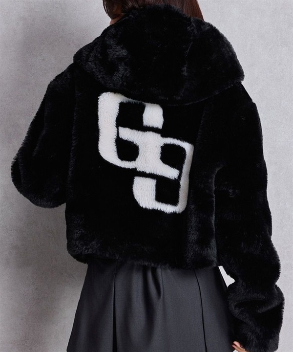 GYDA ジェイダ アウター ジャケット レディース GG エコファー ショート フード コート 072550004501