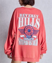 GYDA ジェイダ トレーナー スウェット レディース BEVERLY HILLS ドルマン スウェット トップス 072542702401(RED-FREE)