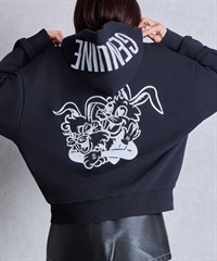GYDA ジェイダ プルオーバー パーカー レディース GENUINE BUNNY スウェット パーカー 072552703101(BLK-FREE)
