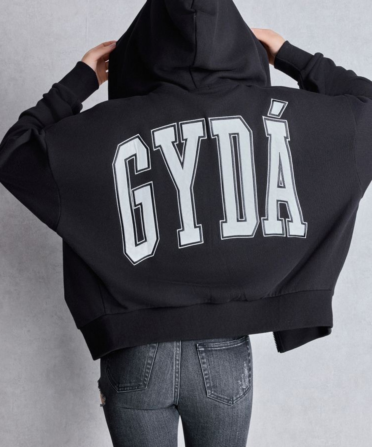 GYDA ジェイダ ジップアップ パーカー レディース GYDA LOOSE スウェット ZIP UP パーカー 072552908001(BLK-FREE)