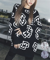 GYDA ジェイダ ニット セーター レディース GG FRAME ニット トップス 072552603601(O.WHT-FREE)