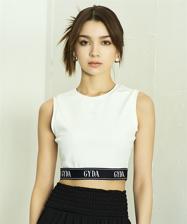 GYDA ジェイダ ラッシュガード レディース タンクトップ ロゴテープ カップ付 UVカット 404560