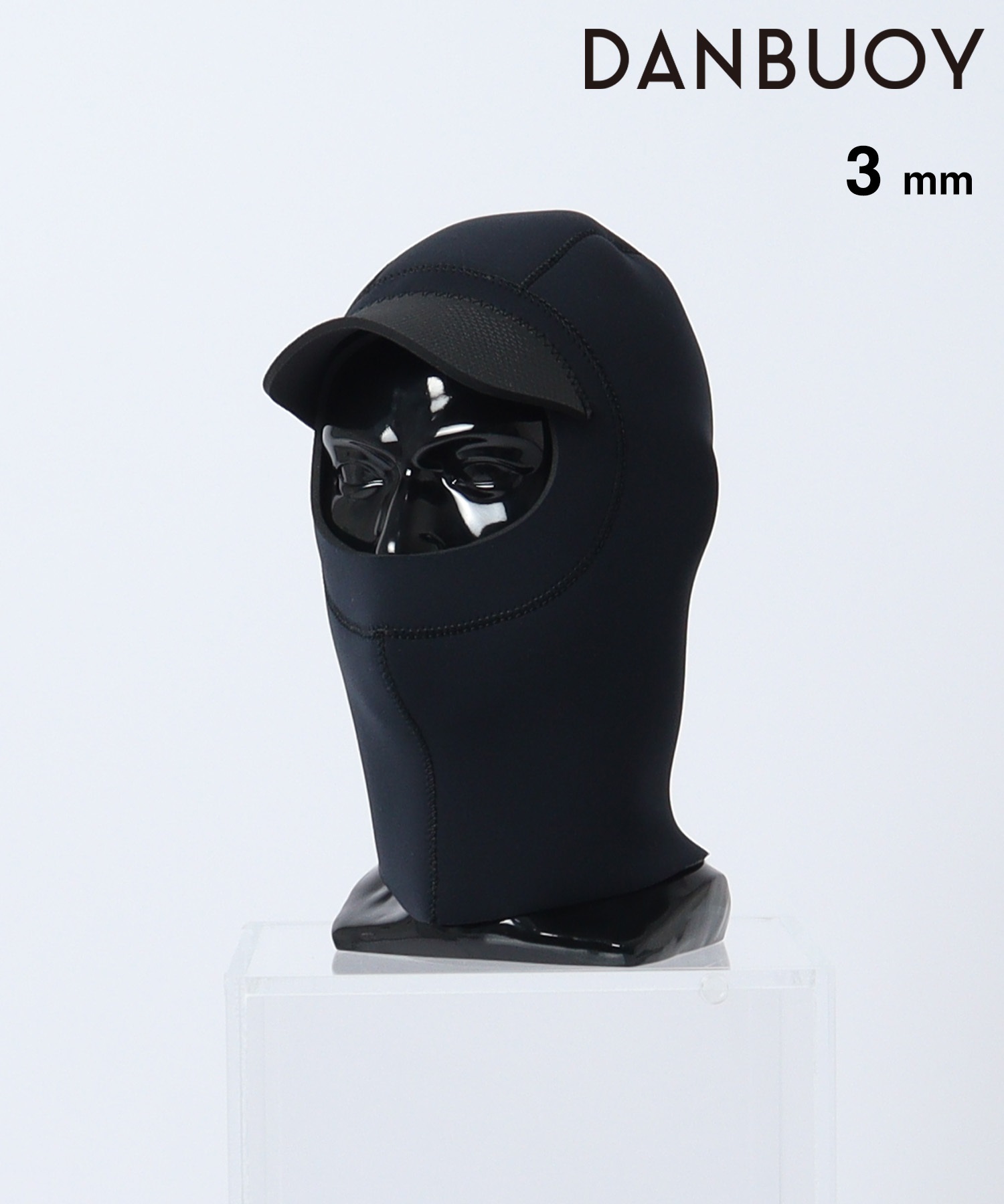 DANBUOY ダンブイ FULL FACE 3mm サーフィン ヘッドキャップ  真冬対応 ムラサキスポーツ(BLK-S)