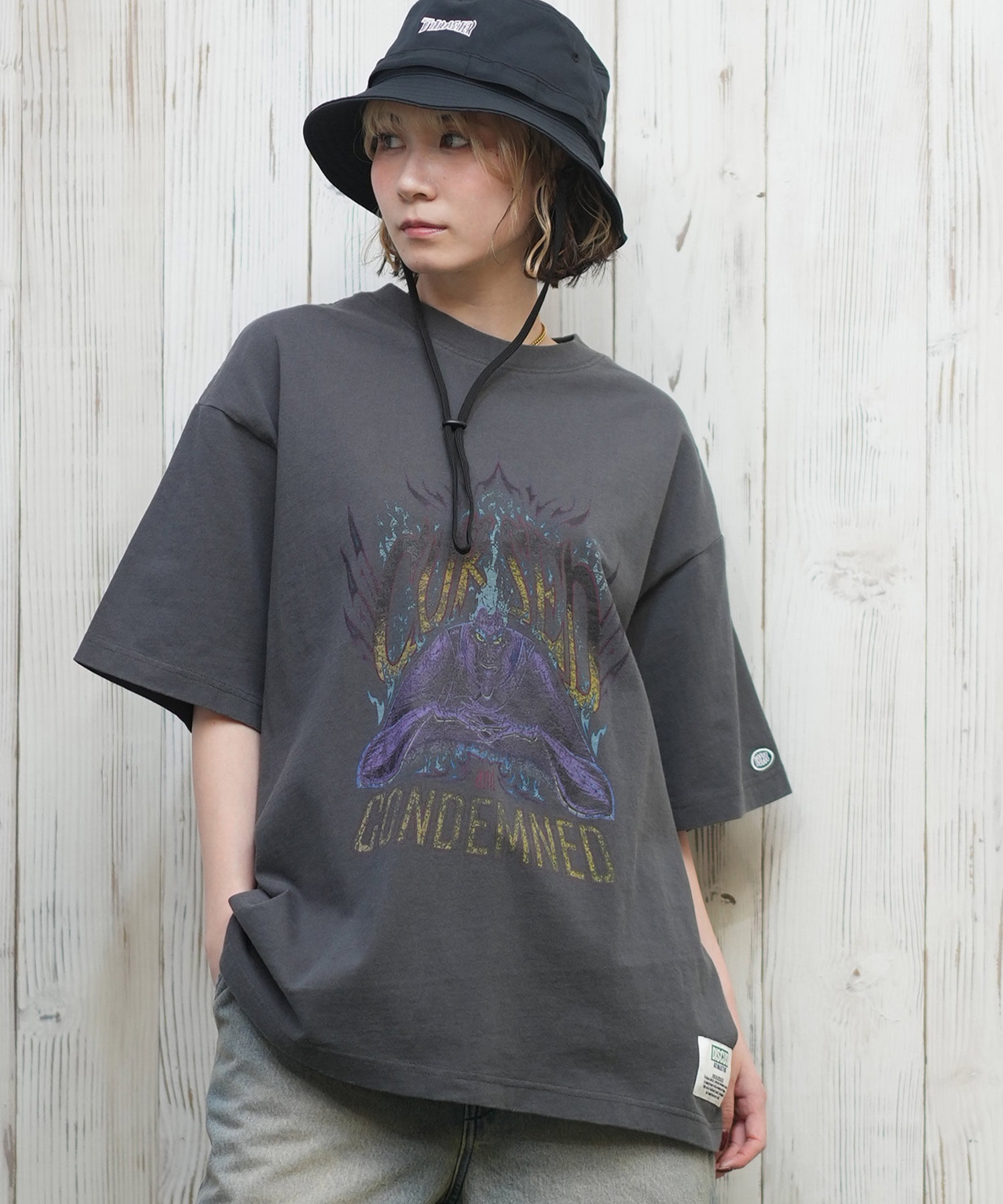 DISCUS ATHLETIC ディスカス アスレチック × Disney Villains ディズニー ヴィランズ コラボ 半袖 Tシャツ レディース 5287-5675(90BK-M)