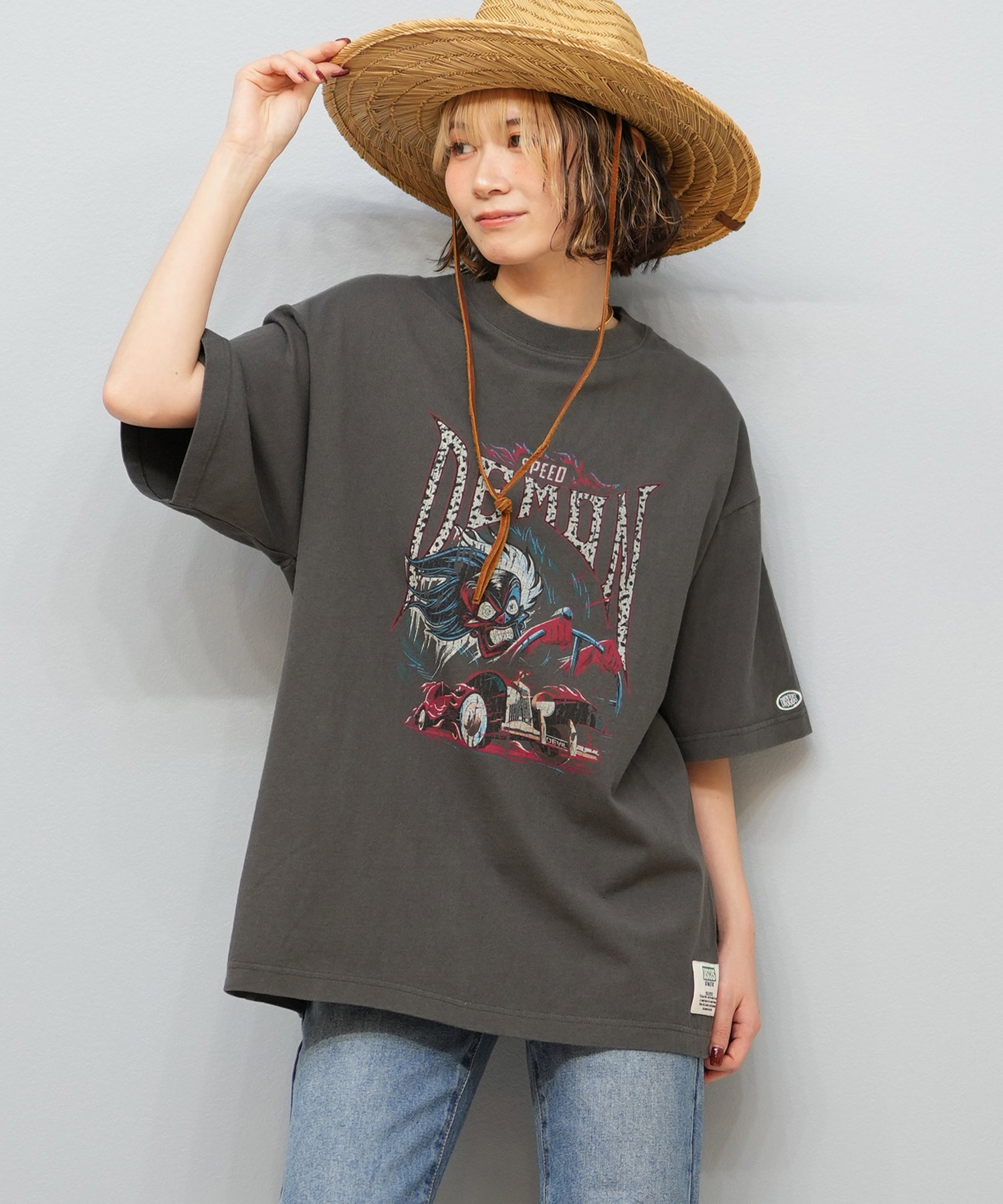 DISCUS ATHLETIC ディスカス アスレチック × Disney Villains ディズニー ヴィランズ コラボ 半袖 Tシャツ レディース 5287-5675(97BK-M)