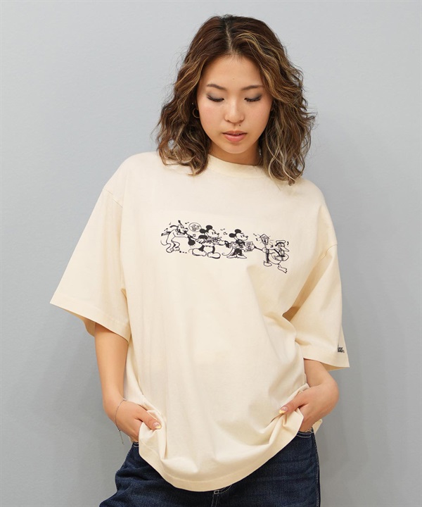 DISCUS ATHLETIC ディスカスアスレチック × Disney ディズニー コラボ 半袖 Tシャツ レディース ミッキーマウス 5287-5975