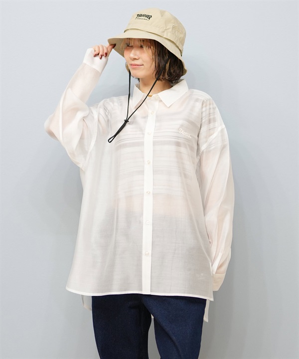 DISCUS ATHLETIC ディスカスアスレチック 長袖 シャツ レディース シアーシャツ オーバーサイズ 5287-5974