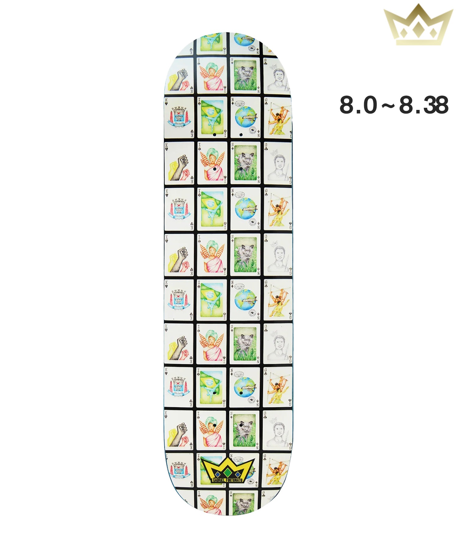 KING キング スケートボード デッキ 8.0～8.5inch GABRIEL FORTUNATO - CARDS ムラサキスポーツ(BK-8inch)