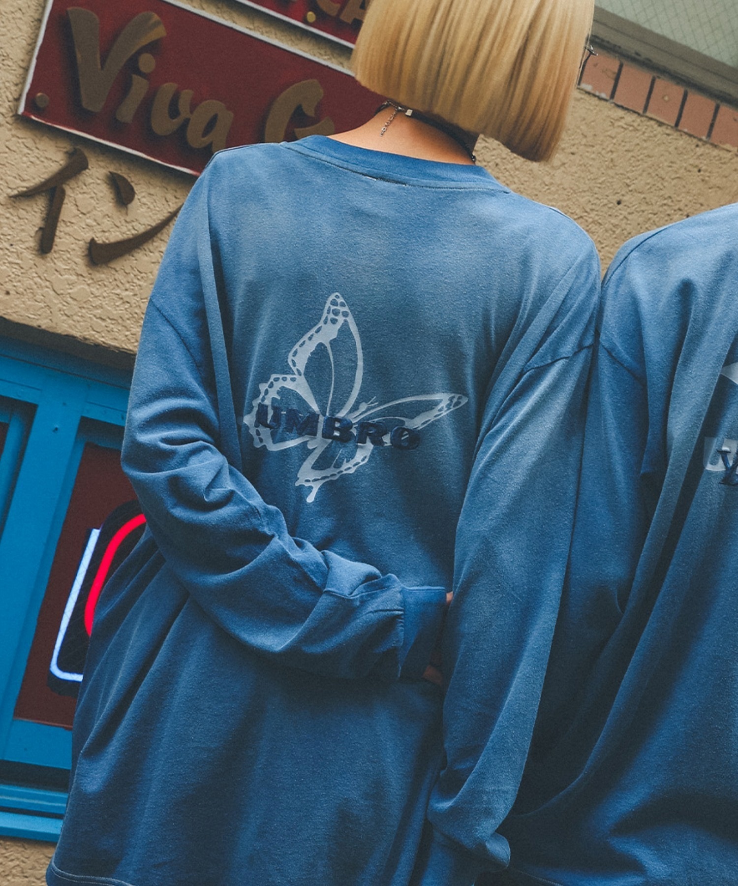 UMBRO アンブロ × Younger Song ヤンガーソング コラボ 長袖 Tシャツ ロンT MD27-LST02A ムラサキスポーツ限定(NAVY-S)