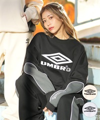 UMBRO アンブロ トレーナー レディース クルーネック スウェット 裏起毛 セットアップ対応 MD11WSMCL01 ムラサキスポーツ限定