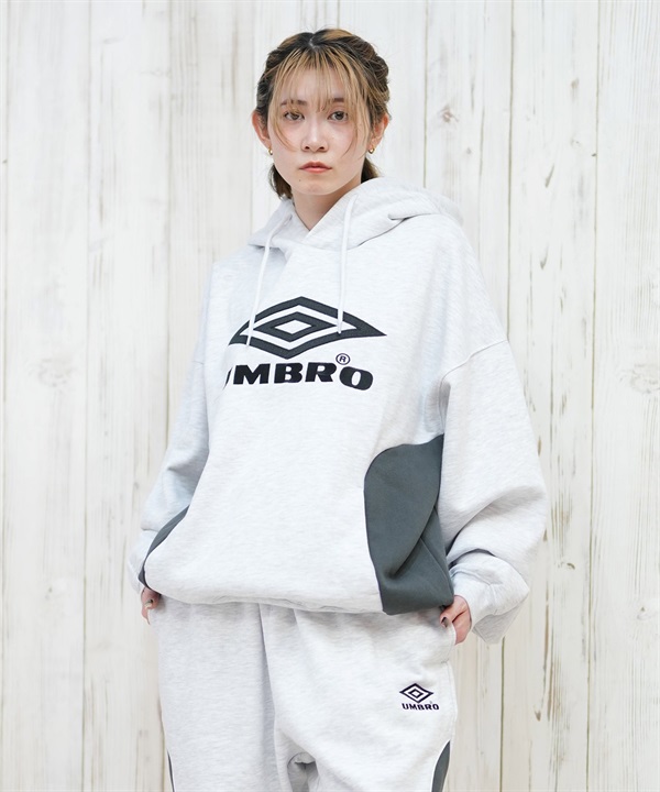 UMBRO アンブロ パーカー プルオーバー レディース フーディー スウェット 裏起毛 セットアップ対応 MD11WSMHD01 ムラサキスポーツ限定