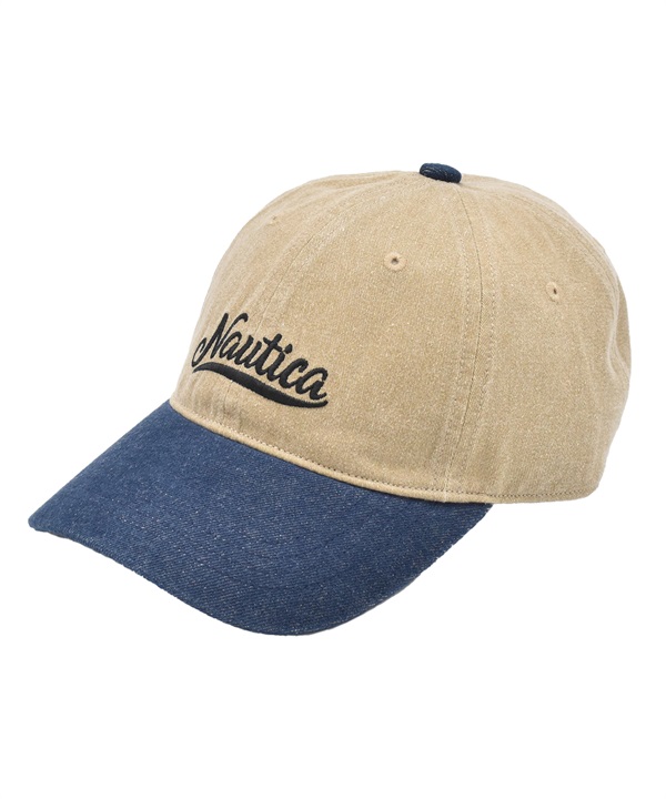 NAUTICA ノーティカ キャップ 帽子 ツートーン デニム生地 ウォッシュ加工 6パネル 2TONE WASHED 6P CAP NT146