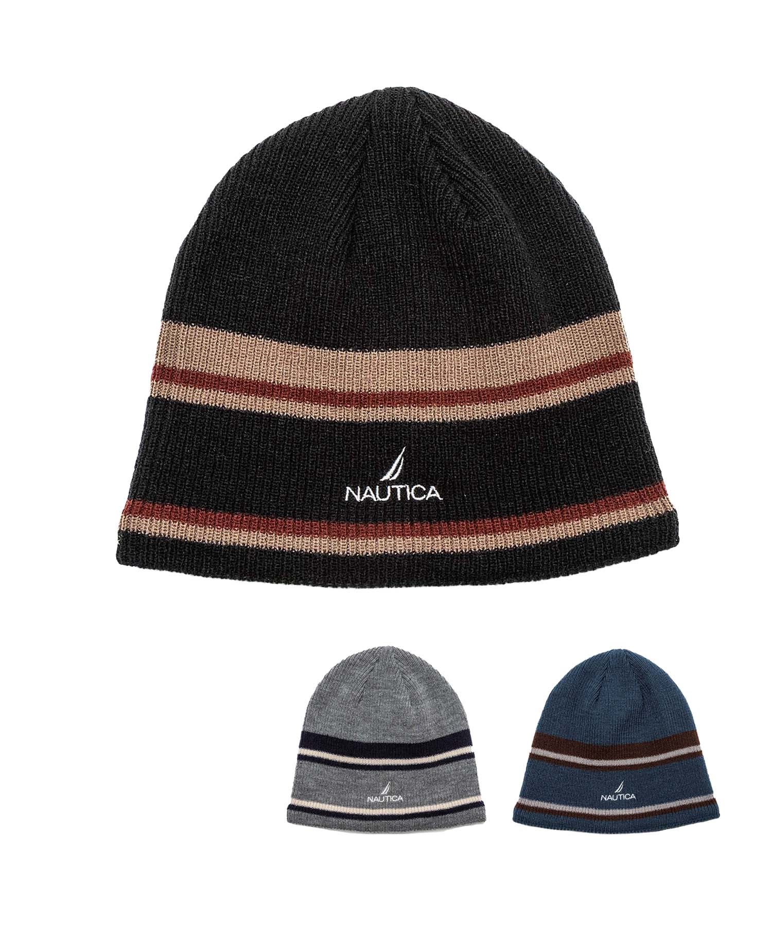 NAUTICA ノーティカ ニット帽 ビーニー ニットキャップ LINE KNIT