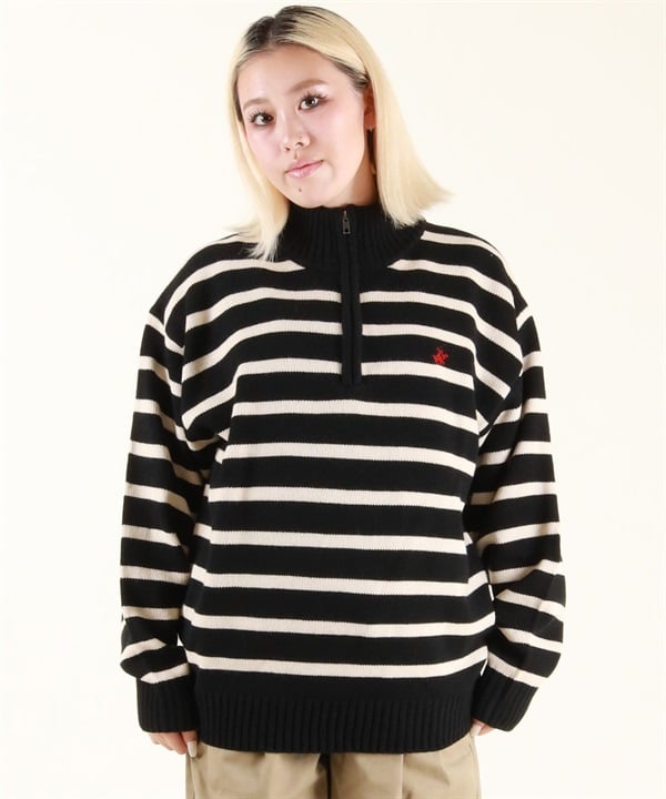 BEVERY HILLS P.C ビバリーヒルズポロクラブ ニット セーター レディース ハーフジップ ニットセーター 5422-9751