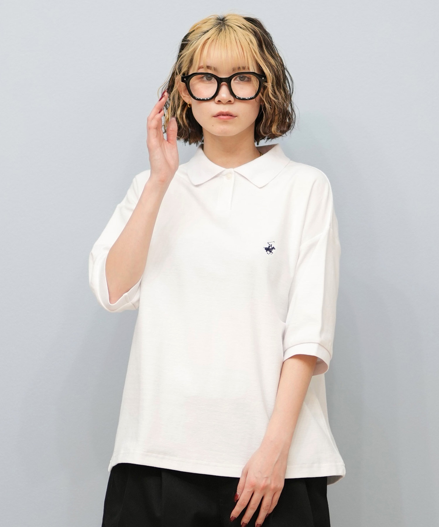 BEVERY HILLS P.C ビバリーヒルズポロクラブ 半袖 ポロシャツ レディース ワンポイント ボーダー 5287-5752(09OF-M)