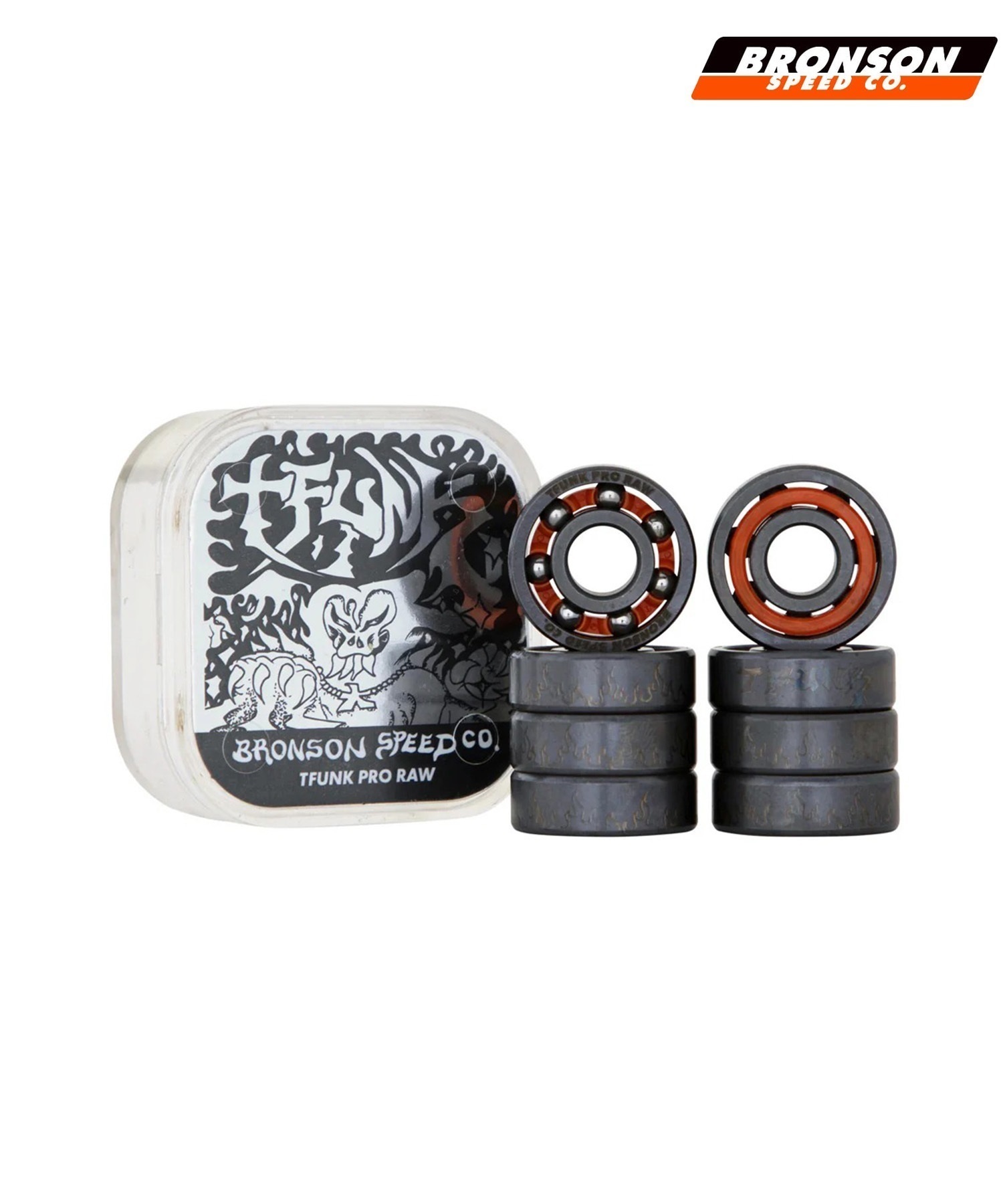 BRONSON ブロンソン スケートボード べアリング  T-FUNK RAW ムラサキスポーツ(SIL-ONE)