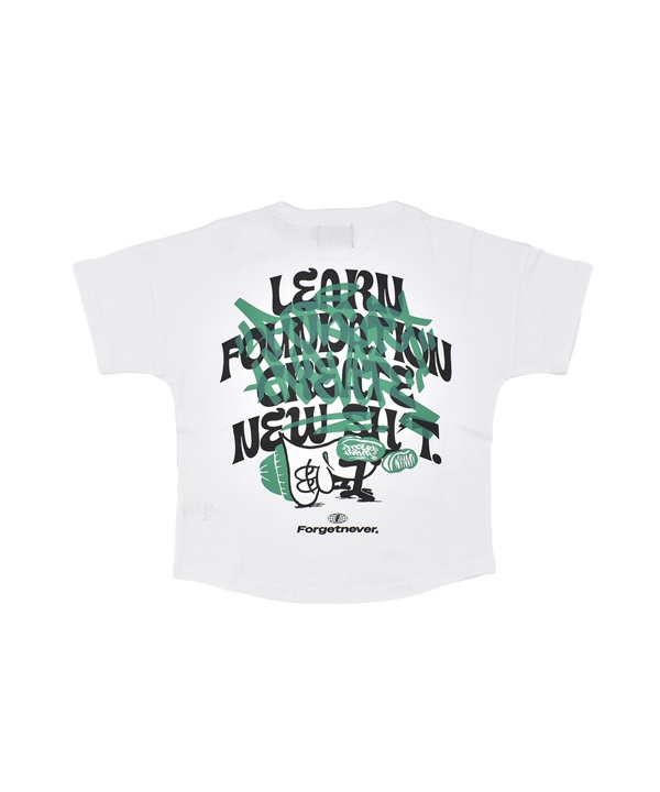 FORGET NEVER フォーゲットネバー 半袖 Tシャツ キッズ ジュニア 子供 バックプリント 253OO3ST705FN ムラサキスポーツ限定