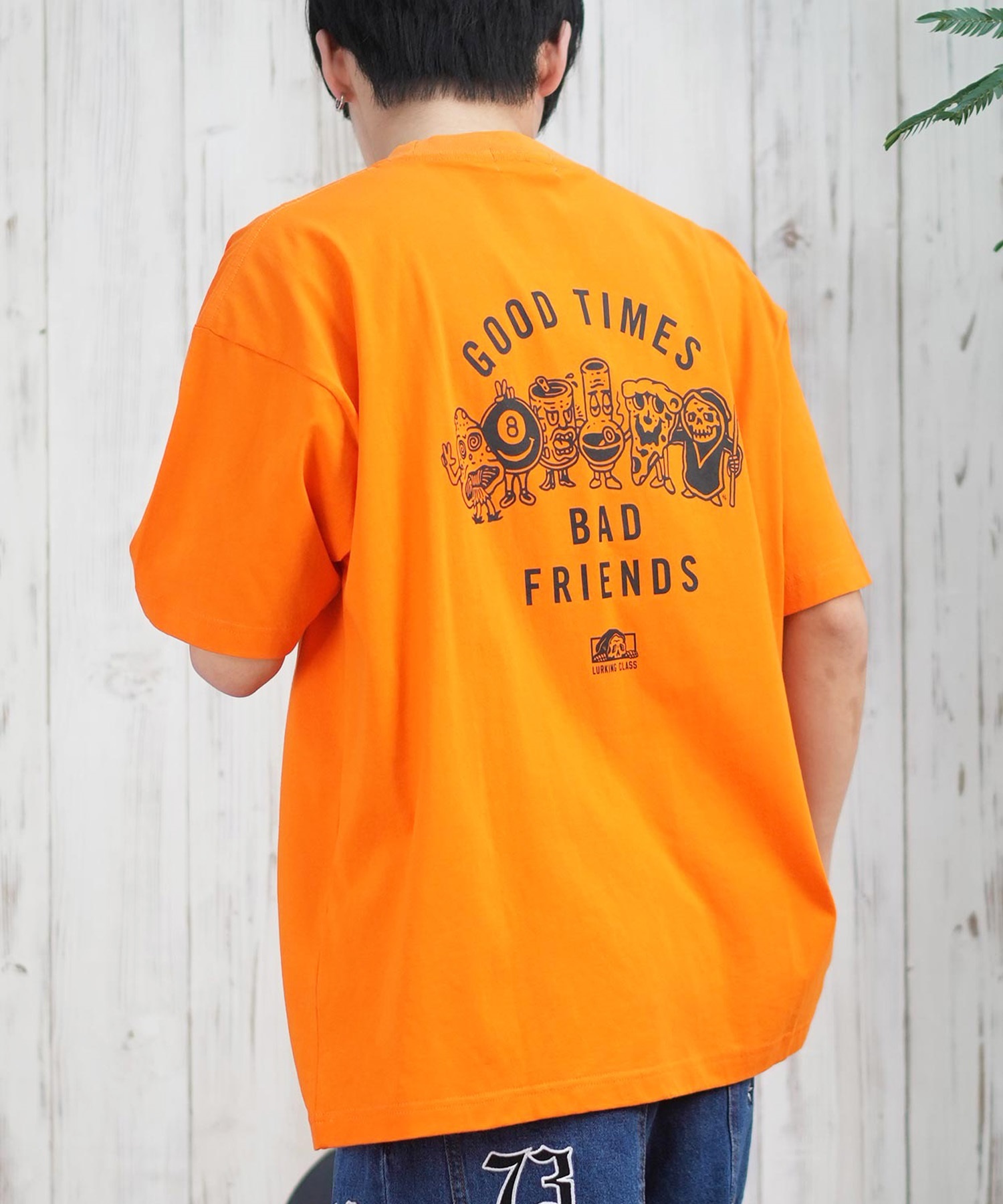LURKING CLASS ラーキングクラス 半袖 Tシャツ メンズ バックプリント ST25STM03 ムラサキスポーツ限定(ORG-M)