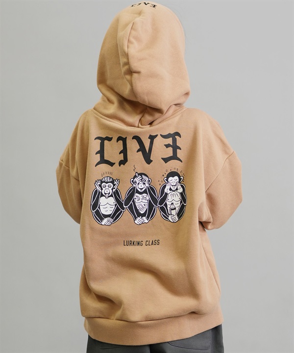 LURKING CLASS ラーキングクラス プルオーバー パーカー キッズ ジュニア 子供 バックプリント ロゴ LIV3 HOOD ST25FUM01K