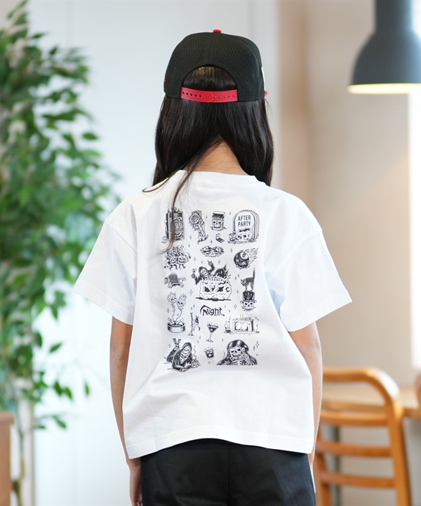 LURKING CLASS ラーキングクラス 半袖 Tシャツ キッズ ジュニア バックプリント NIGHT MOVES FLASH TEE ST25STM04K ムラサキスポーツ限定