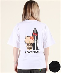 LOVE BOAT ラブボート 半袖 Tシャツ レディース ハローキティ バックプリント ロゴ LBKTSWIMT LBKT-ST02 LOVE BOAT ラブボート 半袖 Tシャツ レディース ハローキティ