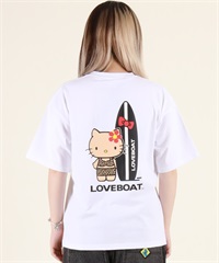 LOVE BOAT ラブボート 半袖 Tシャツ レディース ハローキティ バックプリント ロゴ LBKTハイビT LBKT-ST03 LOVE BOAT ラブボート 半袖 Tシャツ レディース ハローキティ
