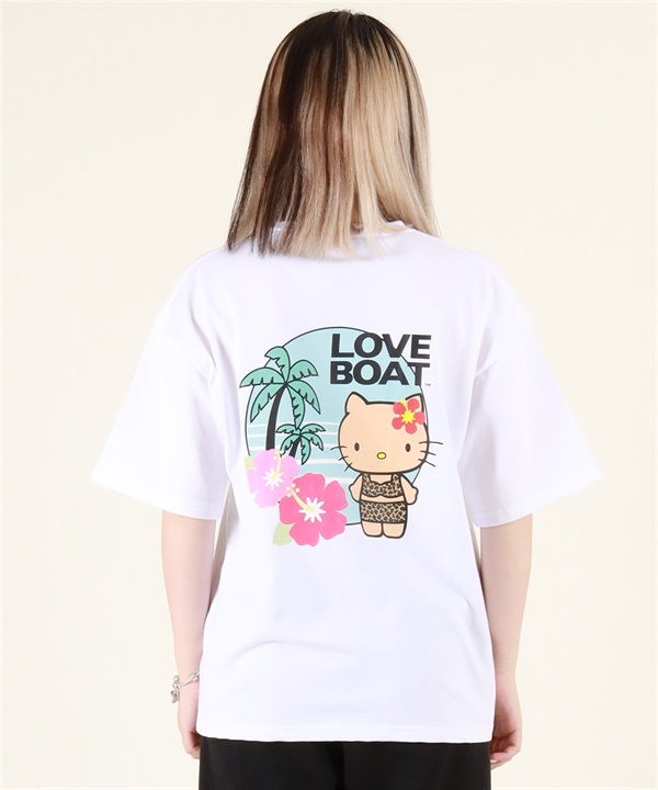 LOVE BOAT ラブボート 半袖 Tシャツ レディース ハローキティ バックプリント ロゴ LBKTハイビT LBKT-ST03