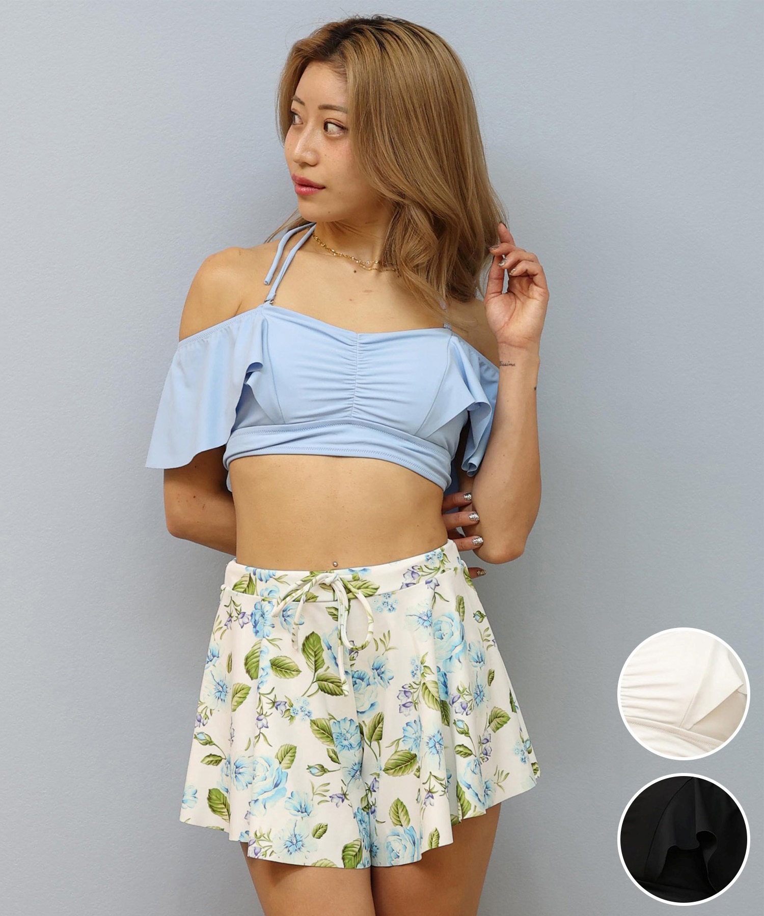 Sunrise Shell サンライズシェル オフショルフレア 3点セット水着