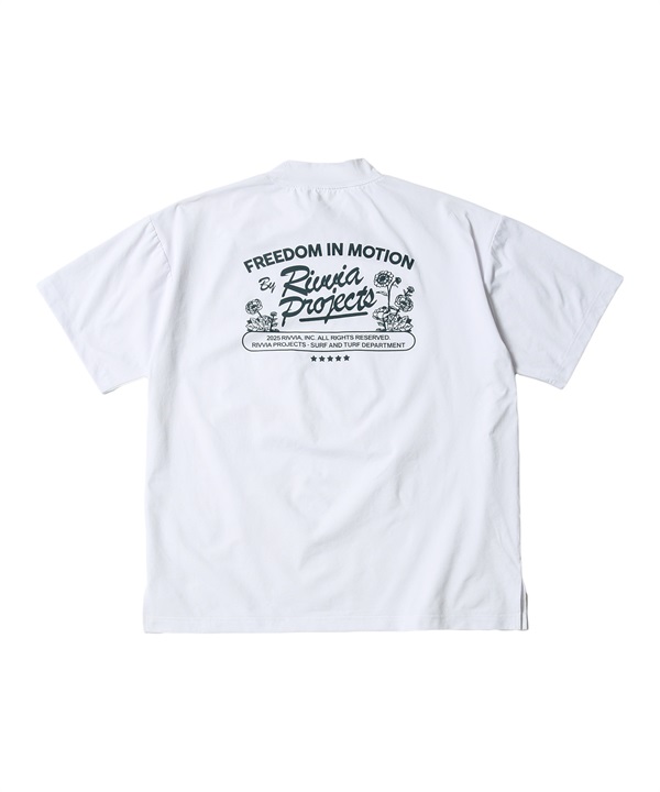 Rivvia PROJECTS リヴィアプロジェクツ 水着 ラッシュガード 半袖 Tシャツ モックネック メンズ 水陸両用 UVカット RQ2-W08