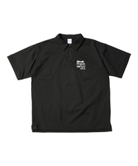 Rivvia PROJECTS リヴィアプロジェクツ 水着 ラッシュガード 半袖 ポロシャツ メンズ 水陸両用 UVカット RQ2-W10(BLK-M)