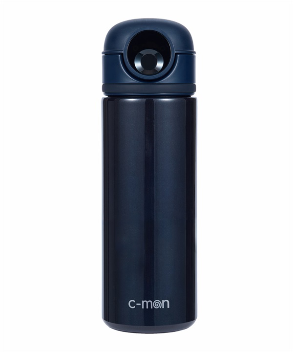 c-mon シーモン 水筒 真空断熱ボトル 指紋センサー付き 500ml ミッドナイトネイビー CM01-500MNV