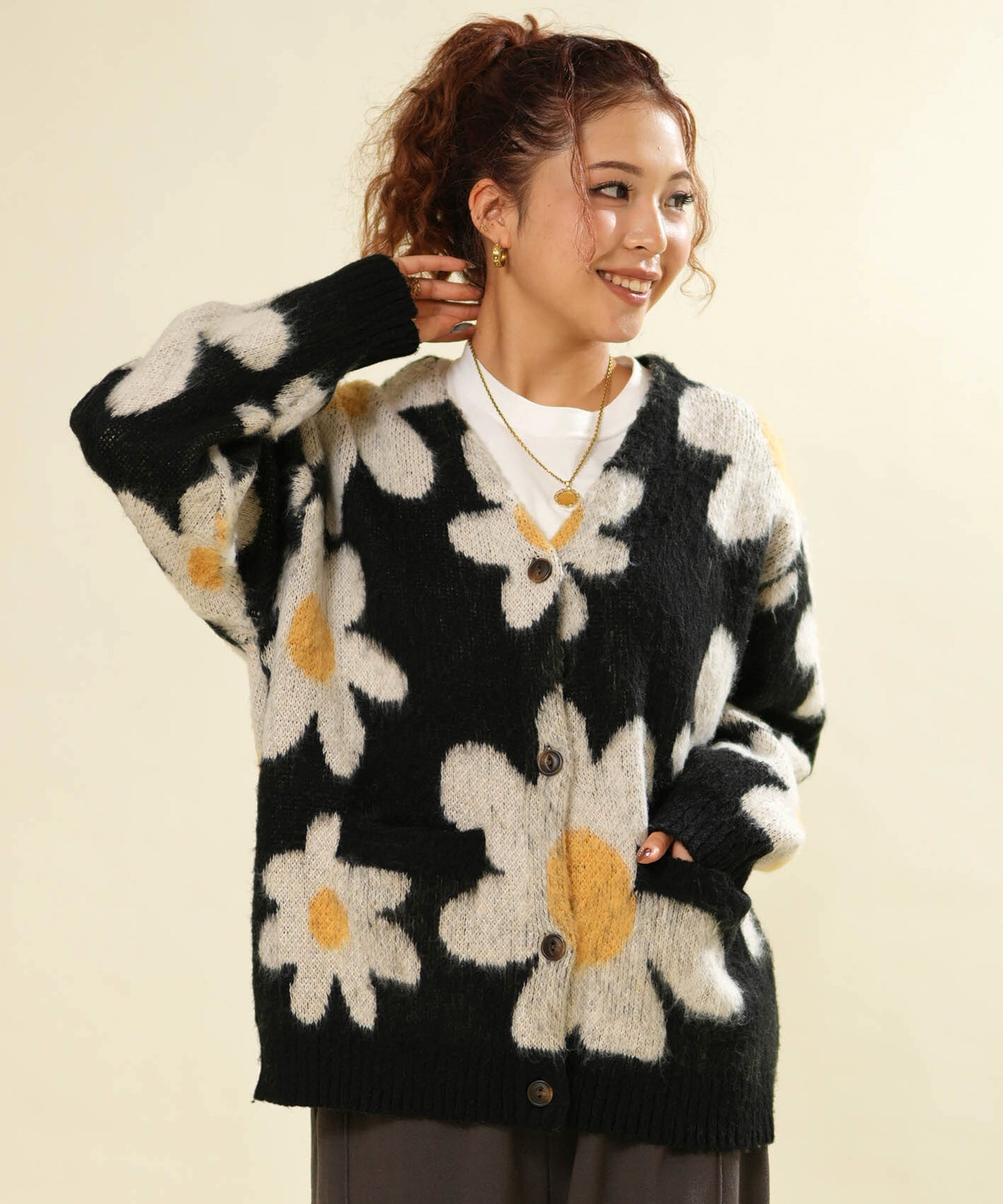 ANTIBAL アンティバル ニット セーター レディース モヘアカーディガン