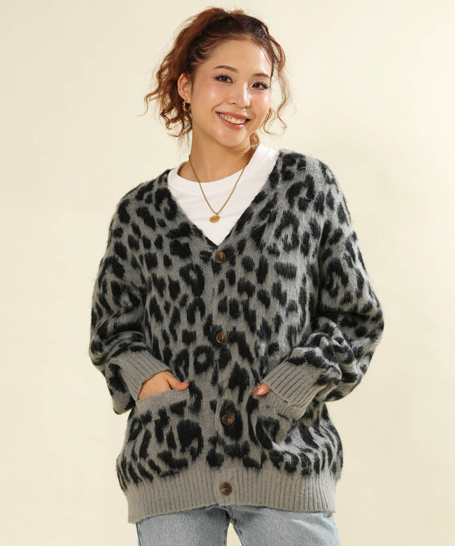 ANTIBAL アンティバル ニット セーター レディース モヘアカーディガン