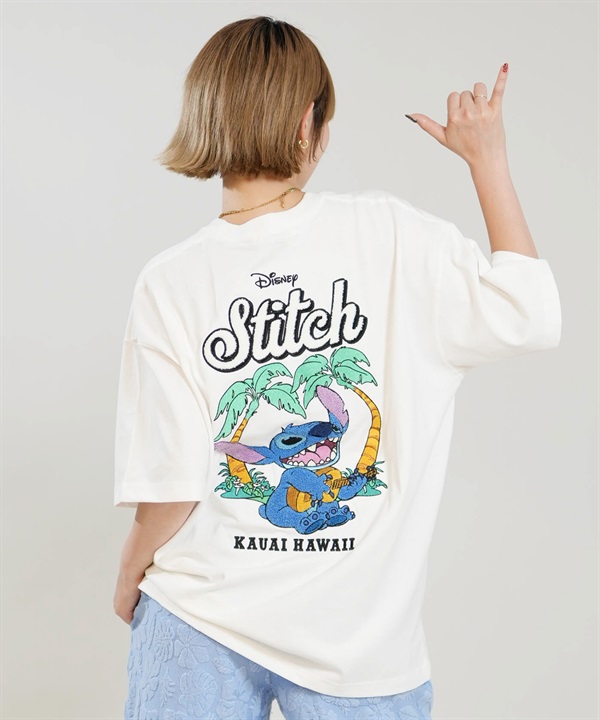 ANTIBAL アンティバル 半袖 Tシャツ レディース バックプリント サガラ刺? スティッチコラボ 263AN2ST910