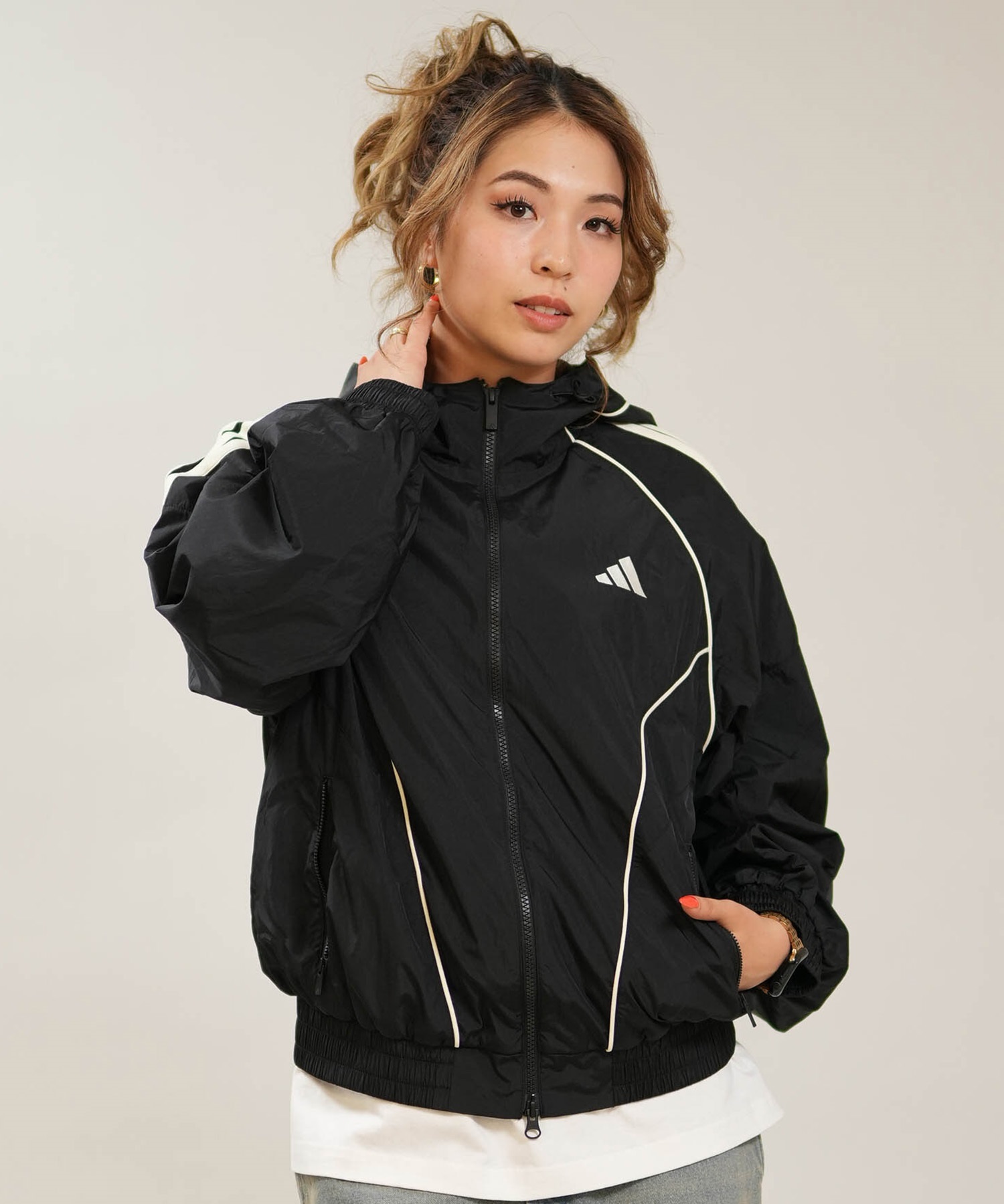 adidas アディダス ジャケット レディース フード W STADIUM ウーブン