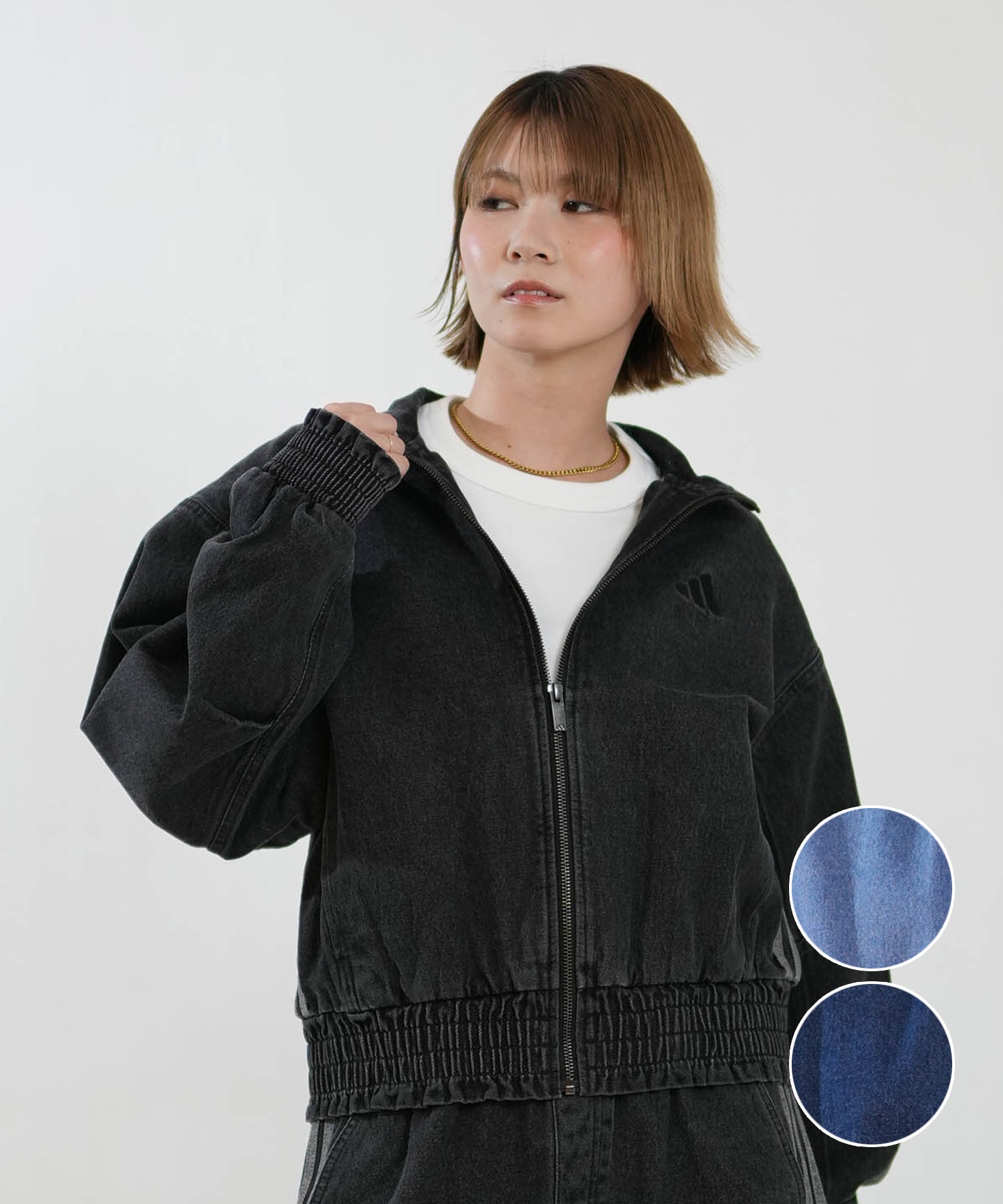 adidas アディダス ジャケット レディース ウォッシュ加工 W STADIUM