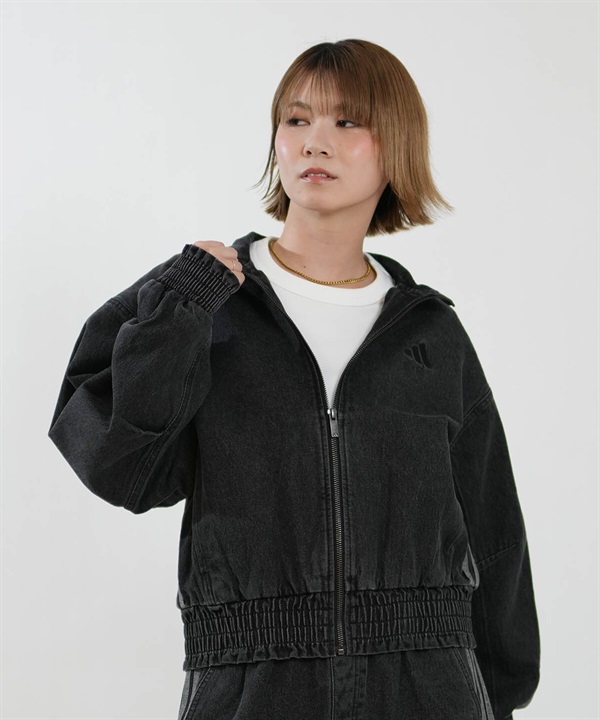 adidas アディダス ジャケット レディース ウォッシュ加工 W STADIUM ウォッシュデニムジャケット P6083