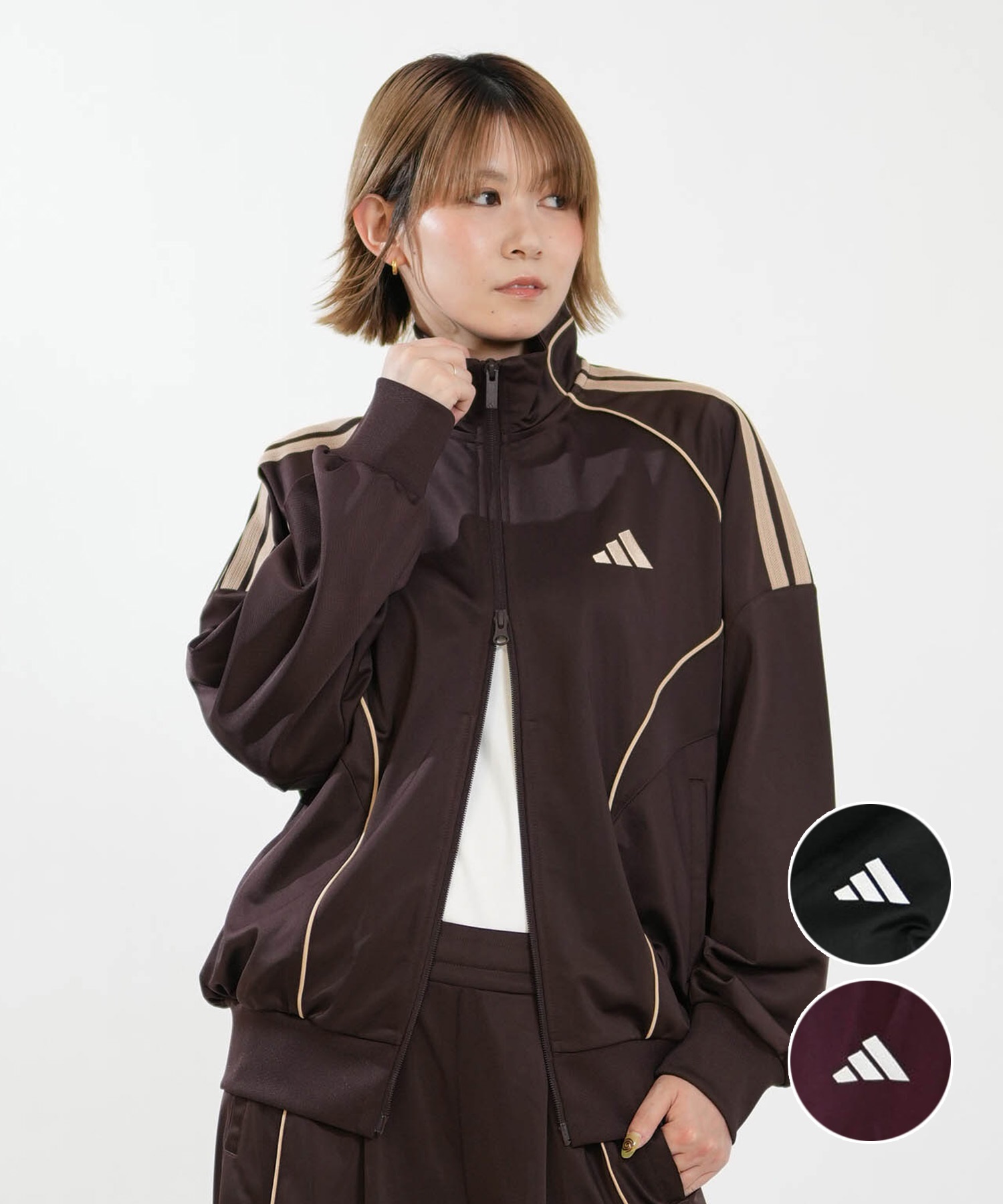 adidas アディダス ジャージ トラックジャケット レディース ダブル